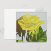 Gele Rose Jouw tekst Flat Kaart (Voorkant / Achterkant)