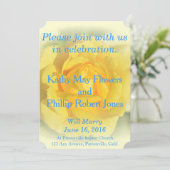 Gele Rose Kaart (Staand voorkant)