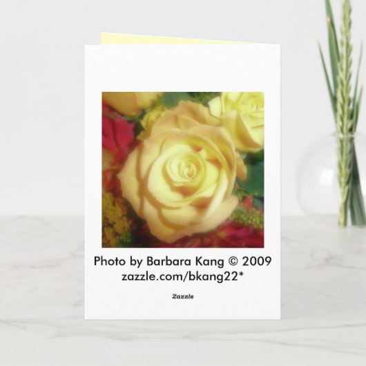 Gele Rose Kaart (Achterkant)