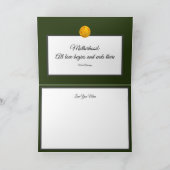 Gele Rose Kaleidoscoop Groene Moederdag Kaart (Binnen)