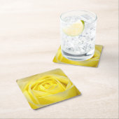 Gele Rose Kartonnen Onderzetters (Insitu)