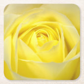 Gele Rose Kartonnen Onderzetters (Voorkant)