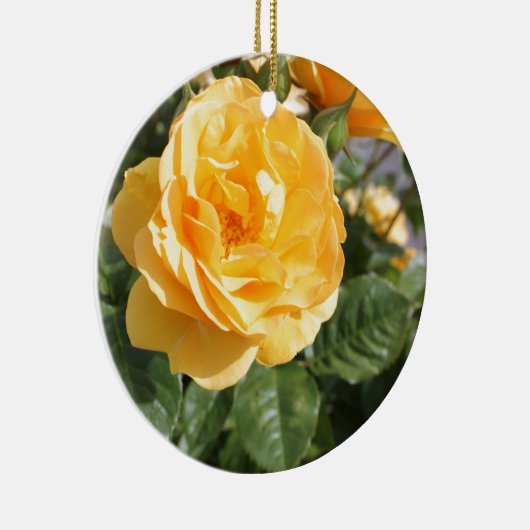 Gele Rose Keramisch Ornament (Rechts)