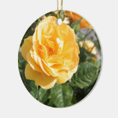 Gele Rose Keramisch Ornament (Links)