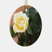 Gele Rose Keramisch Ornament (Rechts)