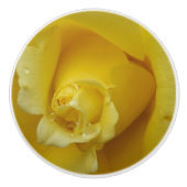 Gele Rose Keramische Pull Knop (Voorkant)