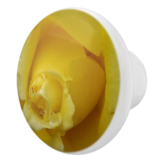 Gele Rose Keramische Pull Knop (Rechts)