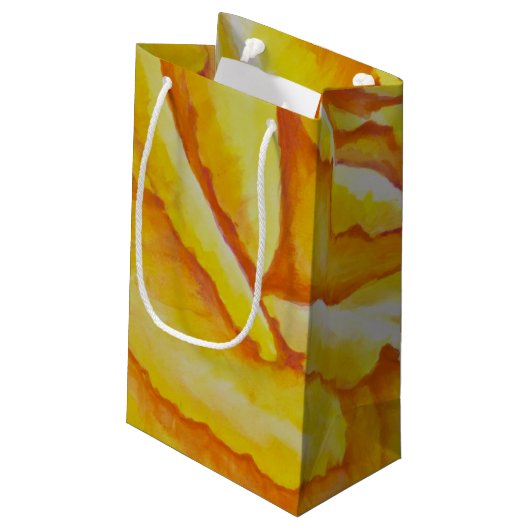 Gele Rose Klein Cadeauzakje (Achterkant Gekanteld)