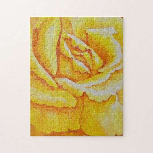Gele Rose Legpuzzel (Verticaal)