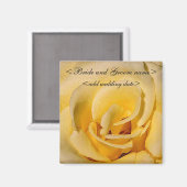 Gele Rose Magneet (Voorkant / Achterkant)