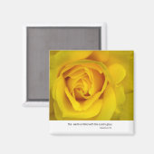 Gele Rose Magneet (Voorkant / Achterkant)