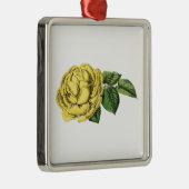 Gele Rose Metalen Ornament (Rechts)
