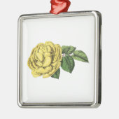 Gele Rose Metalen Ornament (Links)