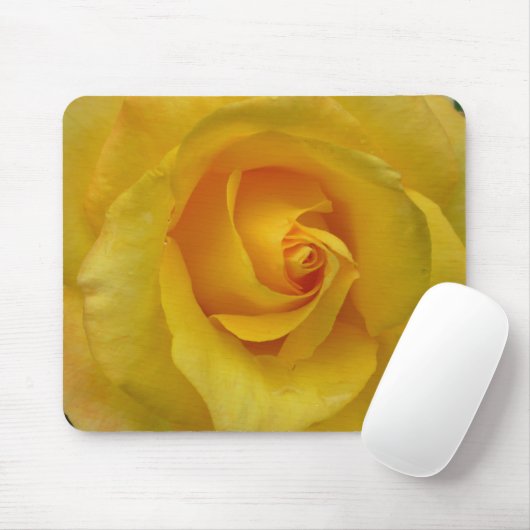 Gele Rose Mousepad Roos Muismat Aangepast (Met muis)