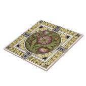 Gele Rose Multi Transferware Tile Repro uit de jar Tegeltje (Zijkant)