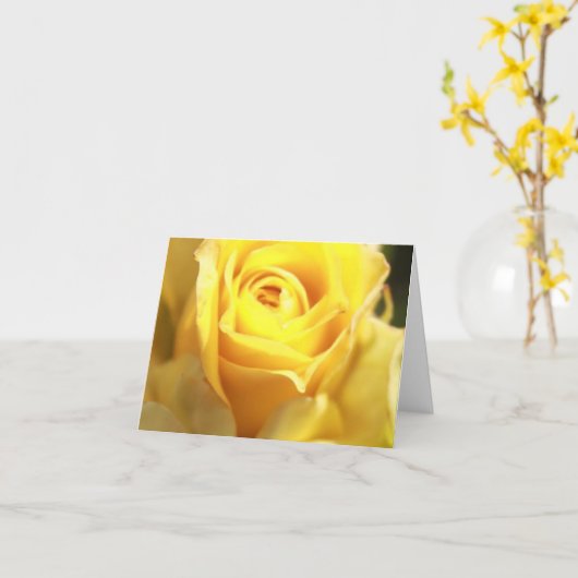 Gele Rose Notecards Kaart (Gele Bloem)