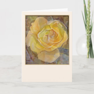 Gele Rose Notitiekaartje