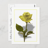 Gele Rose of Friendship Briefkaart (Voorkant / Achterkant)