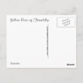 Gele Rose of Friendship Briefkaart (Achterkant)