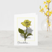 Gele Rose of Friendship Kaart (Gele Bloem)