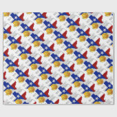 Gele Rose of Texas Civil War Song Cadeaupapier (Vlak)