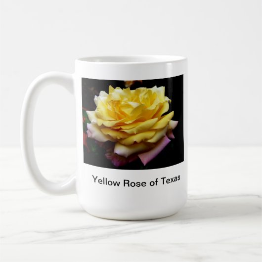 Gele Rose of Texas Coffee Mok (Links)