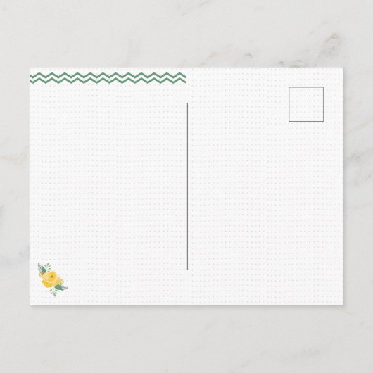 Gele Rose of Texas - Enkelvoudig Roos Briefkaart (Achterkant)