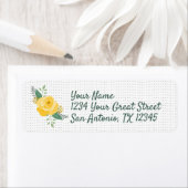 Gele Rose of Texas - Enkelvoudig Roos Etiket (Insitu)