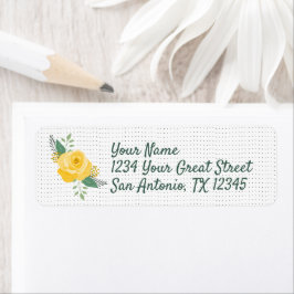 Gele Rose of Texas - Enkelvoudig Roos Etiket