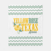 Gele Rose of Texas - Enkelvoudig Roos Fleece Deken (Voorkant)