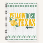 Gele Rose of Texas - Enkelvoudig Roos Notitieboek (Voorkant)