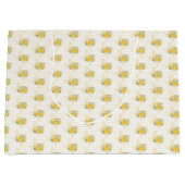 Gele Rose of Texas - Gingham State Pattern Groot Cadeauzakje (Voorkant)