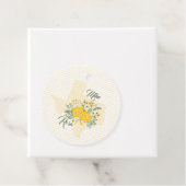 Gele Rose of Texas - Gingham State Wedding Bedankjes Labels (In situ)