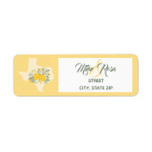 Gele Rose of Texas - Gingham State Wedding Etiket (Voorkant)