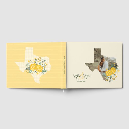 Gele Rose of Texas - Gingham State Wedding Gastenboek (Volledig)