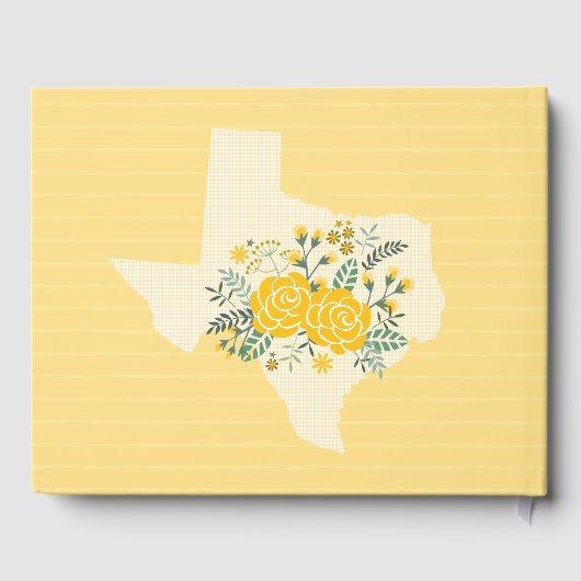 Gele Rose of Texas - Gingham State Wedding Gastenboek (Achterkant)