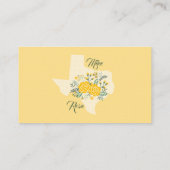 Gele Rose of Texas - Gingham State Wedding Informatiekaartje (Achterkant)