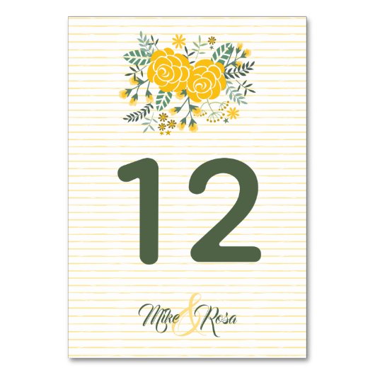 Gele Rose of Texas - Gingham State Wedding Kaart (Achterkant)