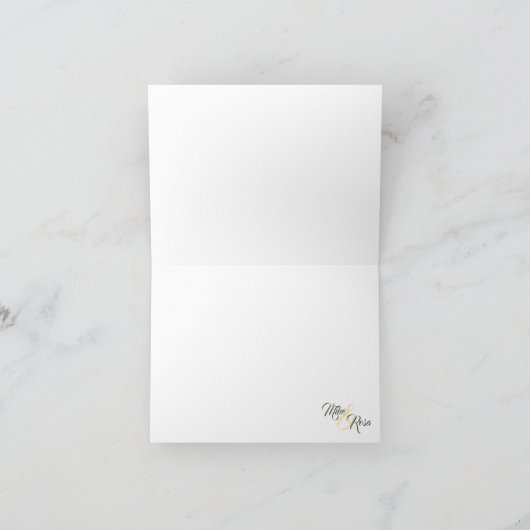 Gele Rose of Texas - Gingham State Wedding Notitiekaartje (Binnen)