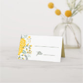 Gele Rose of Texas - Gingham State Wedding Plaatskaartje (Voorkant)