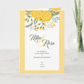 Gele Rose of Texas - Gingham State Wedding Programma (Voorkant)