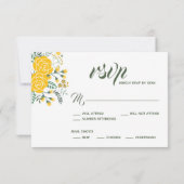 Gele Rose of Texas - Gingham State Wedding RSVP (Achterkant)