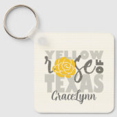 Gele Rose of Texas Sleutelhanger (Voorkant)