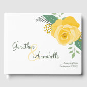 Gele Rose of Texas Wedding Gastenboek (Voorkant)