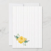 Gele Rose of Texas Wedding Kaart (Achterkant)