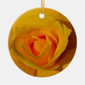Gele Rose, oranje roos, romantisch roos Keramisch Ornament (Voorkant)