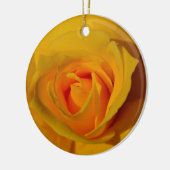 Gele Rose, oranje roos, romantisch roos Keramisch Ornament (Links)