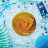 Gele Rose Papieren Bordje (Feest)