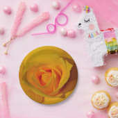 Gele Rose Papieren Bordje (Feest)
