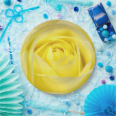 Gele Rose Papieren Bordje (Feest)